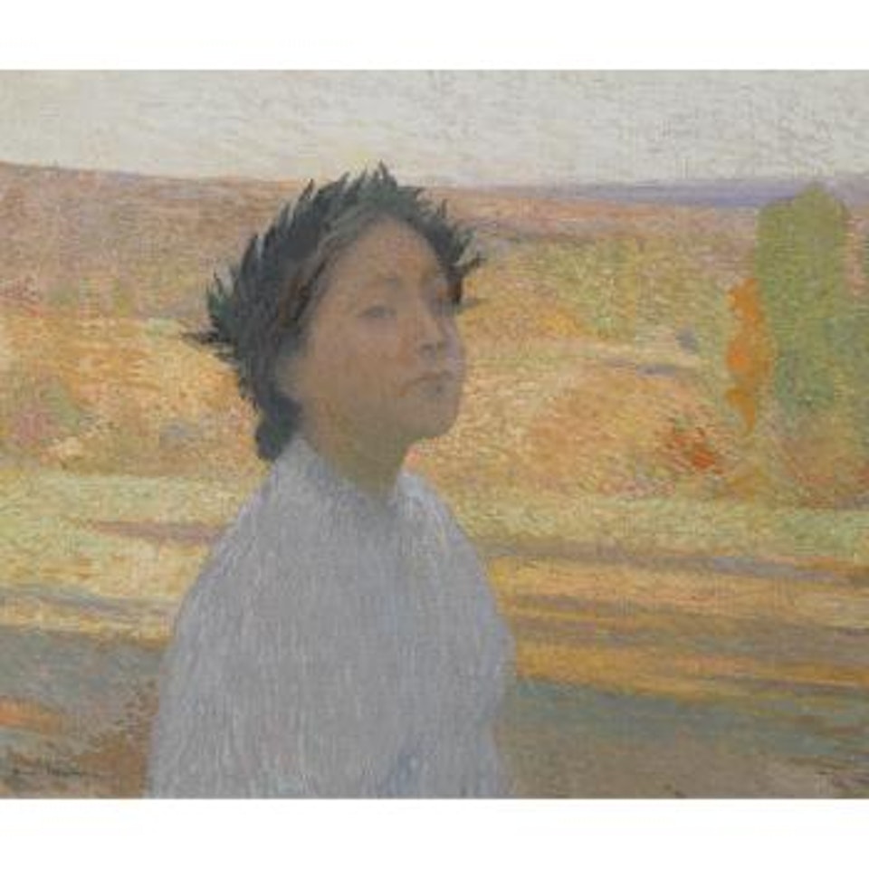Buste De Jeune Fille Avec Un Couronne De Laurier by Henri Jean Guillaume Martin