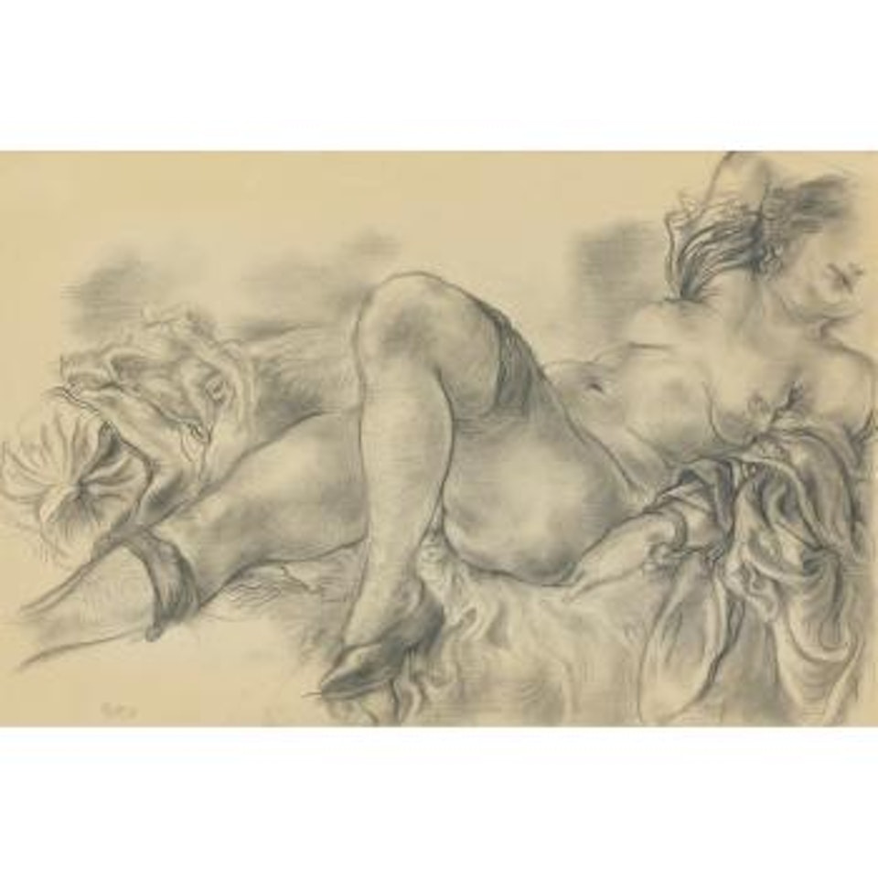 Liegende Nackte (Reclining Nude) by George Grosz