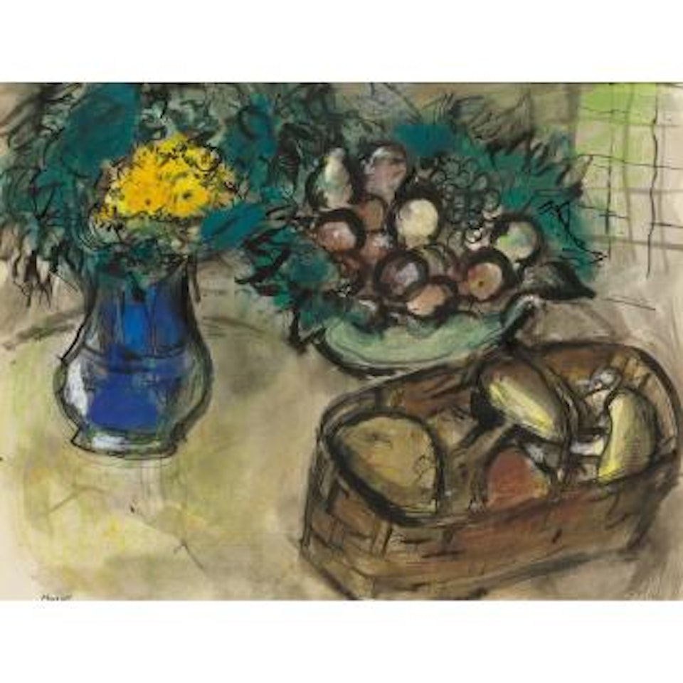 Cèpes Et Fleurs Jaunes by Marc Chagall