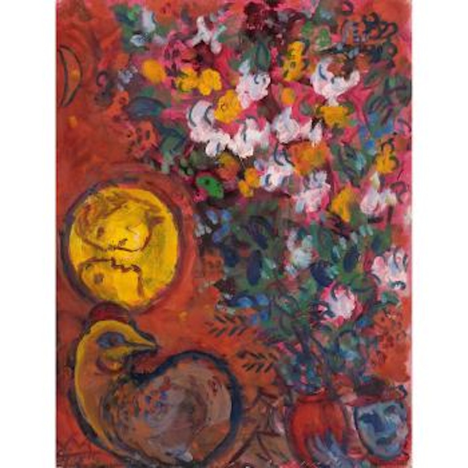 Esquisse Pour Bouquet De Liliums by Marc Chagall