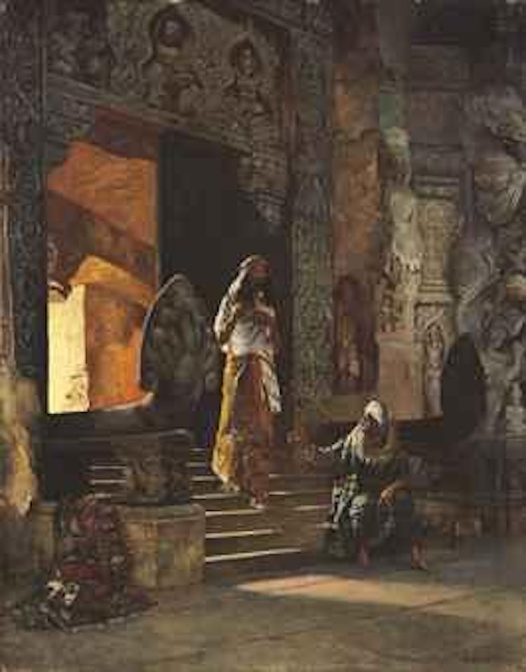 L'arrivée au temple by Rudolf Ernst
