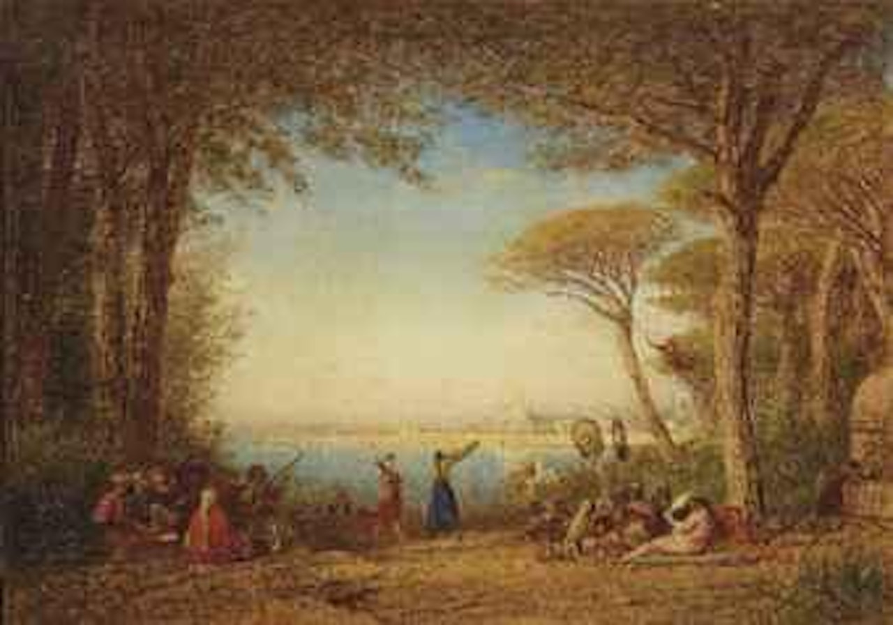 Danse sur la rive asiatique, Istanbul by Félix Ziem