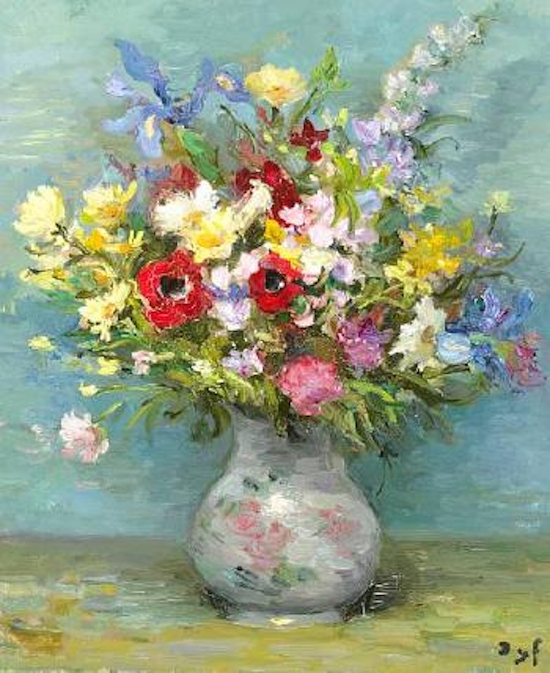 Anemones et marguerites by Marcel Dyf