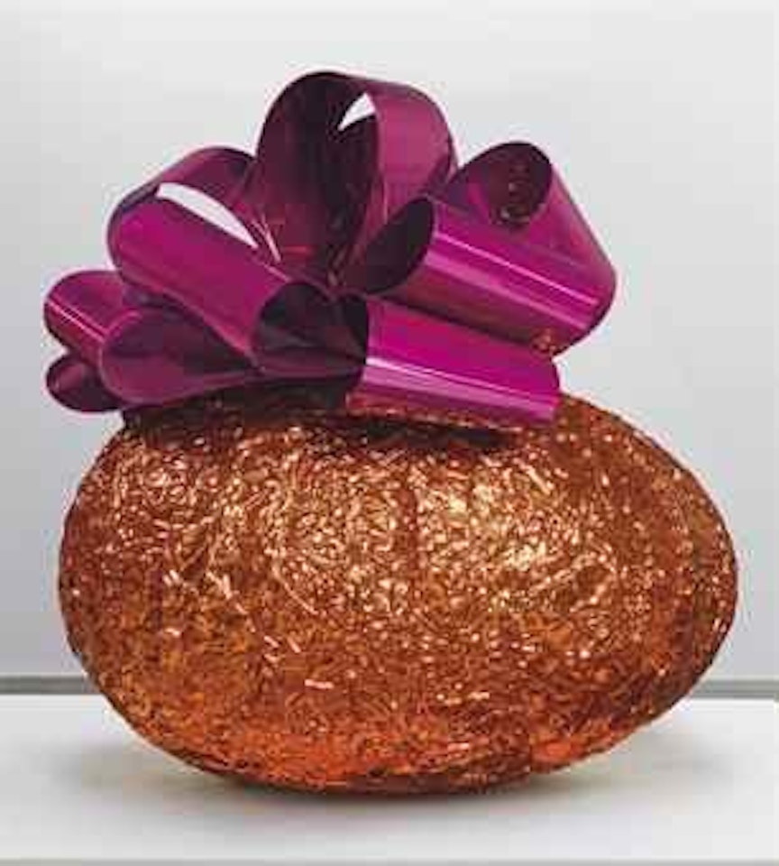 Baroque Egg With Bow (Orange/Magenta) by Jeff Koons
