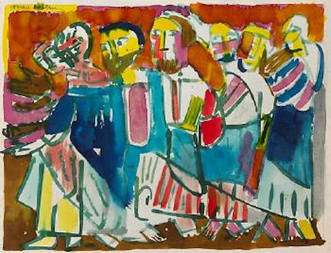 Abstract figures by Romare Bearden
