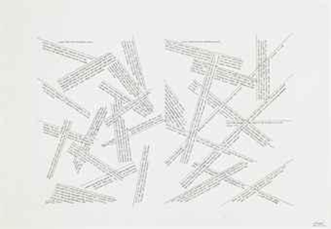 Double Drawings "EXTRA" - Lines from and to Certain Points - Lines 10 cm Long by Sol LeWitt