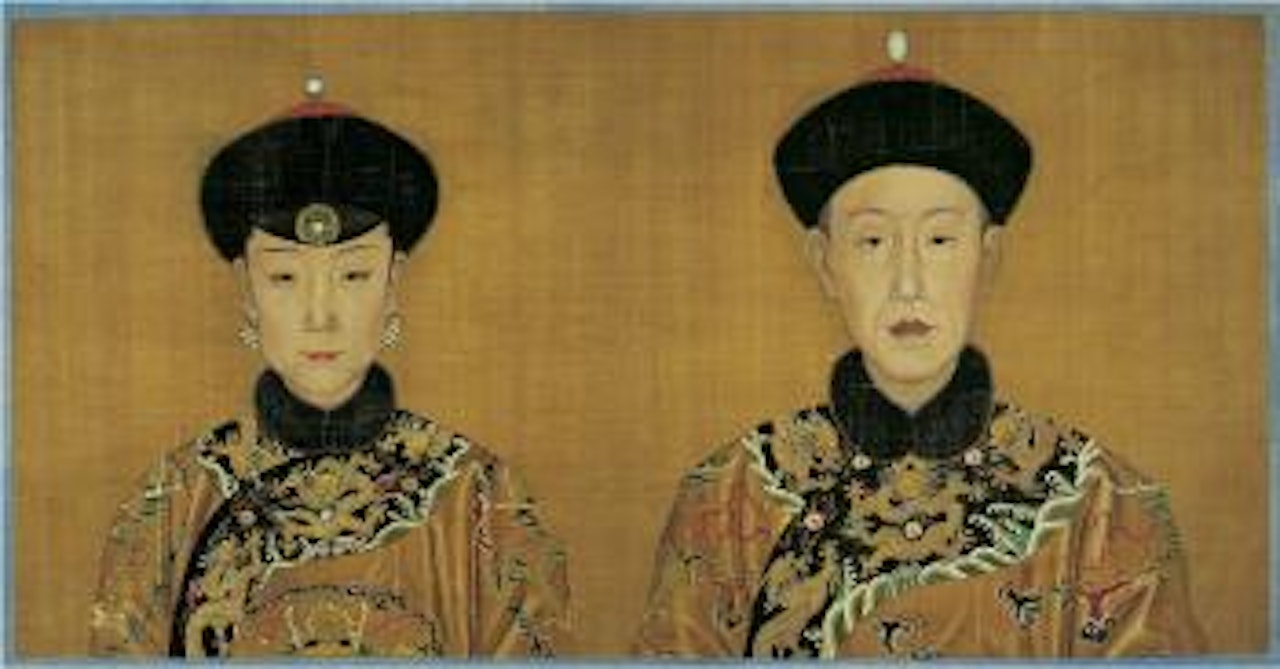 Portrait of Emperor Qianlong and the queen by Chinese School