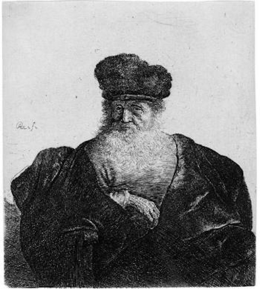 Greis im Samtmantel by Attributed to Rembrandt Harmensz van Rijn