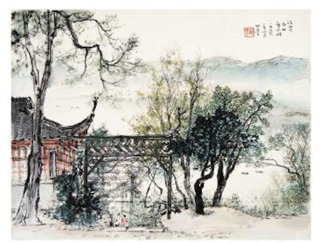 Scenery in the west lake by Li Xiongcai