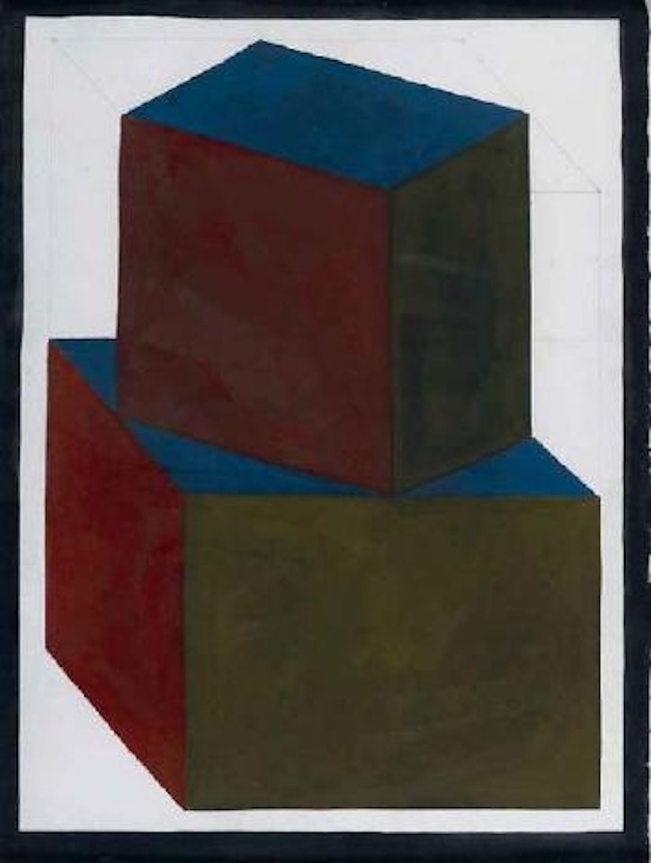 Double cube by Sol LeWitt