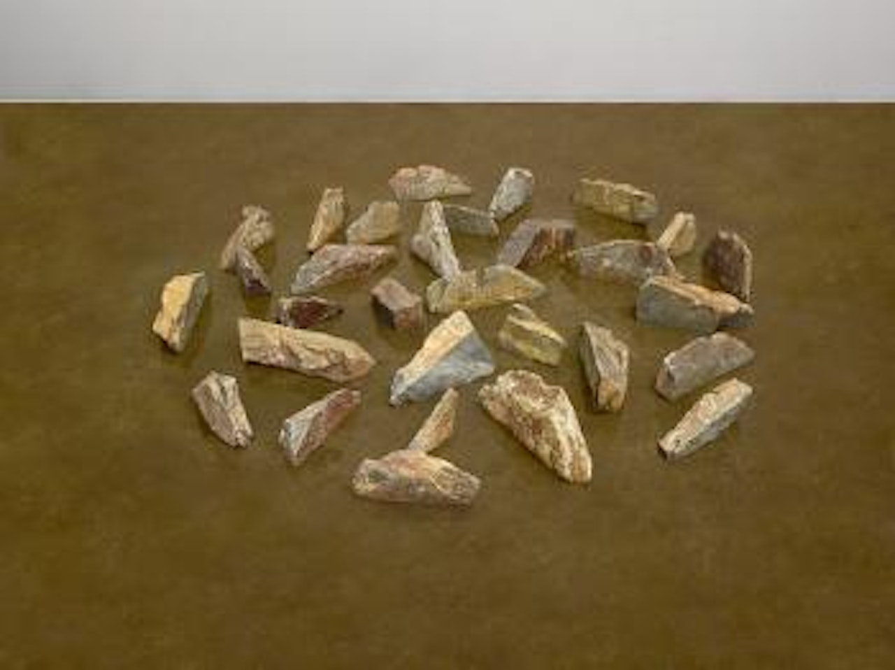 Standing stone Cornwall circle by Richard Long