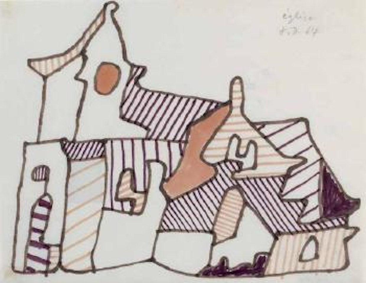 Eglise III Cycle de l'Hourloupe by Jean Dubuffet