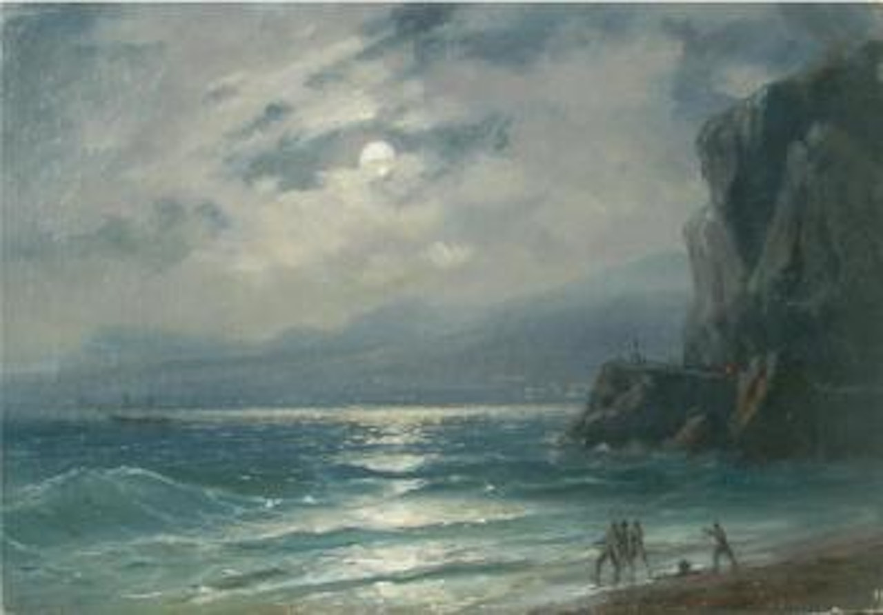 Clair de lune à Nice (Rauba Capeu) by Ivan Konstantinovich Aivazovsky