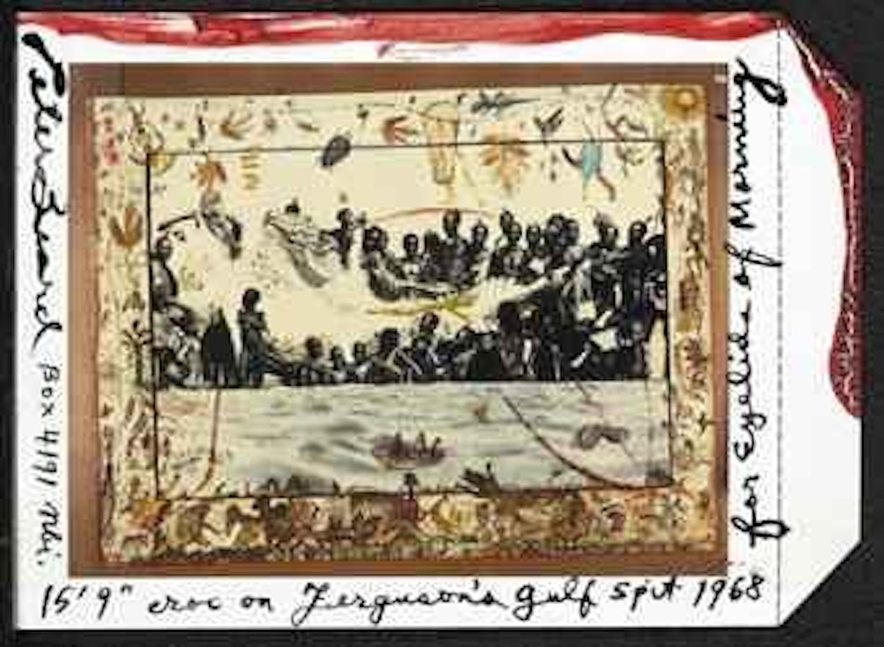 Croc on Jerguson's gulf spit, for the Eyelids of Morning by Peter Beard