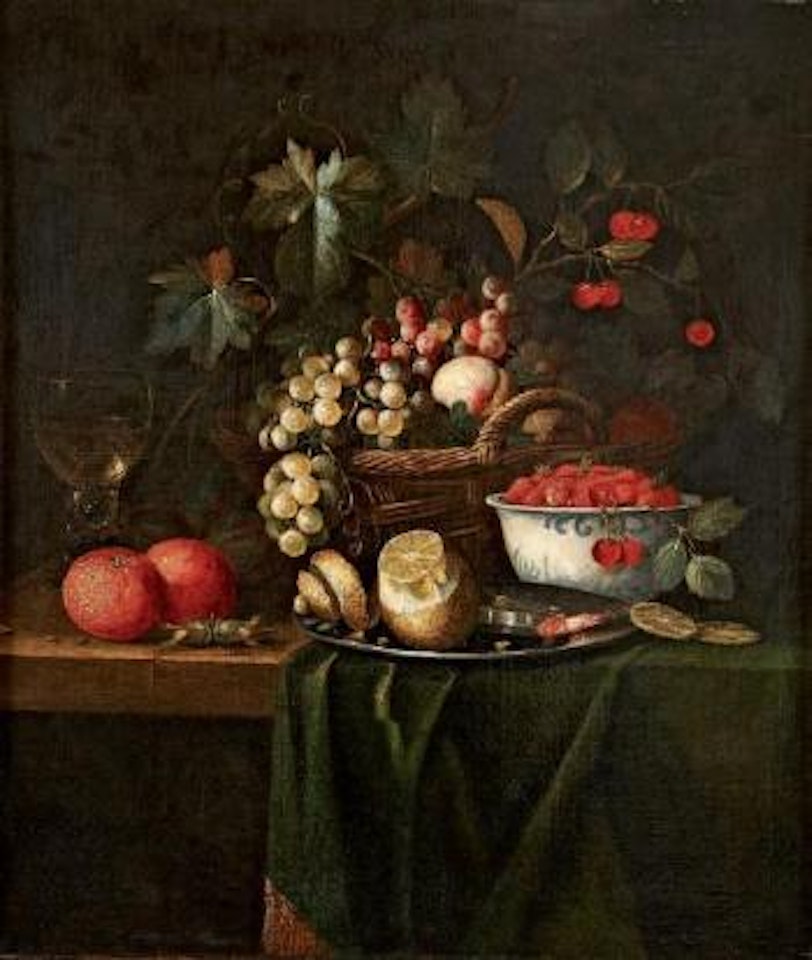 Nature morte aux fruits sur une table by Flemish School