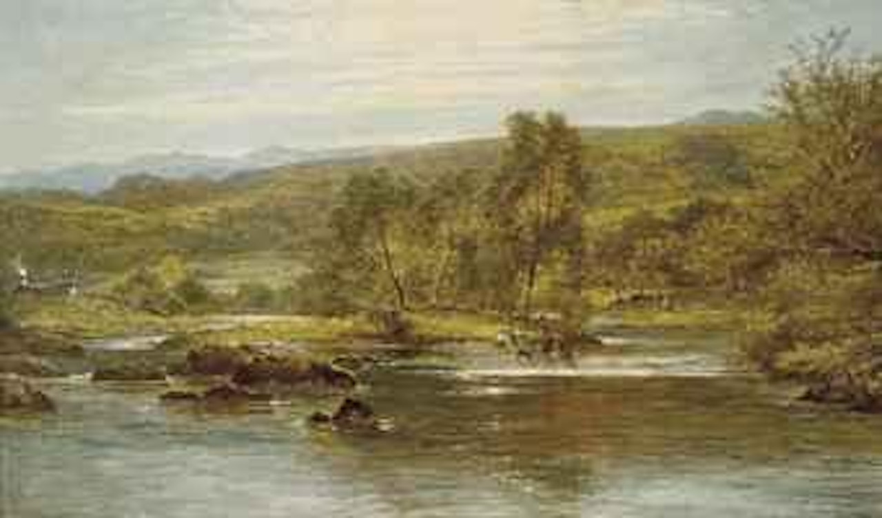 On the Llugwy, below Capel Curig by Benjamin Williams Leader