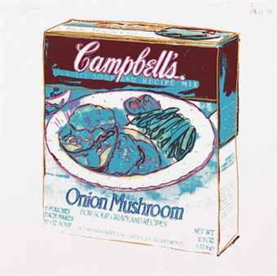 Campbell's Soup Box (Onion Mushroom) by Andy Warhol