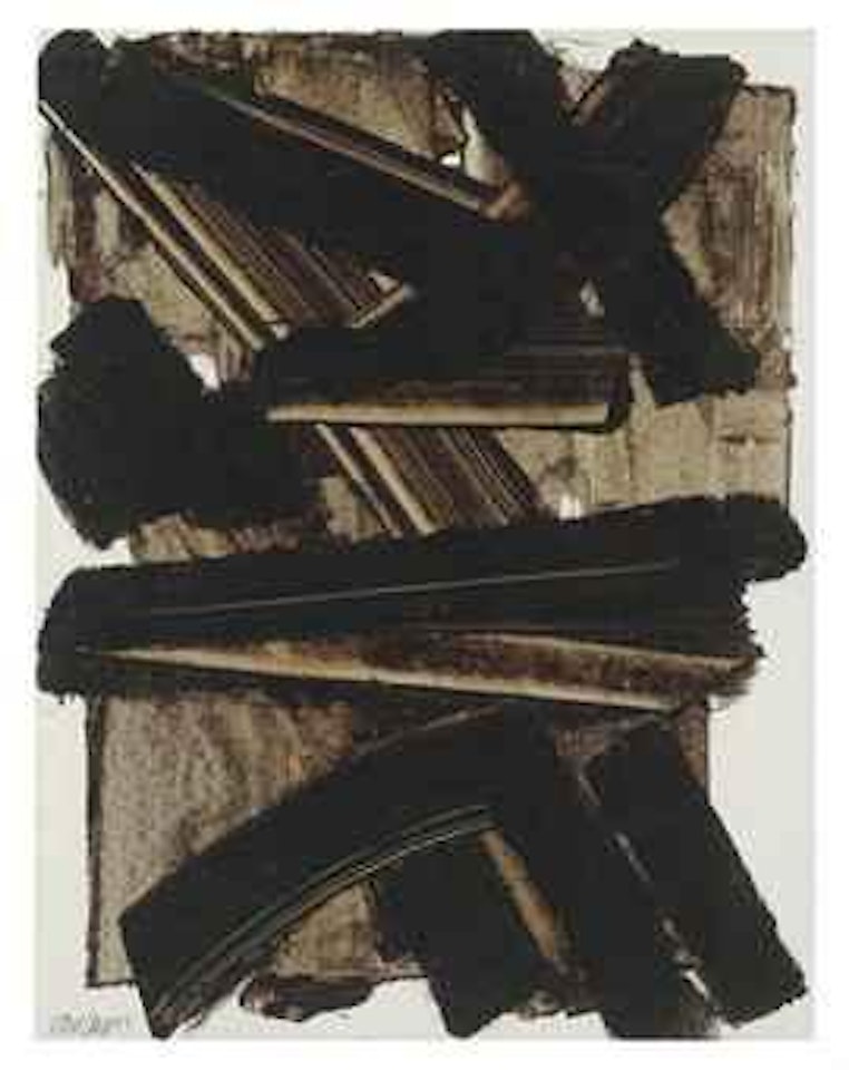 65 x 50 cm, 1954-14 by Pierre Soulages
