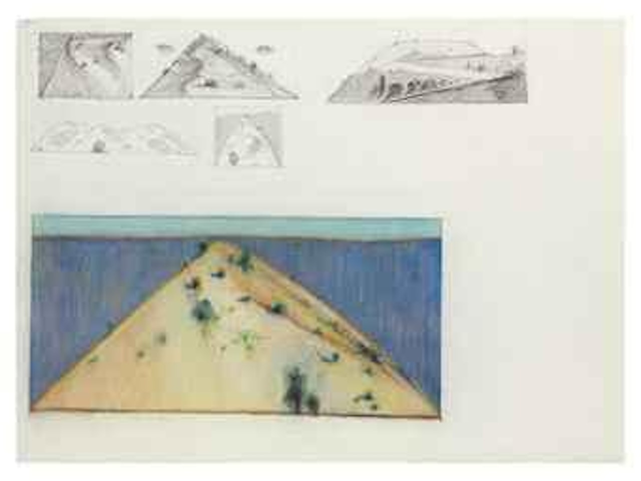 Mountain Hill Sketches by Wayne Thiebaud
