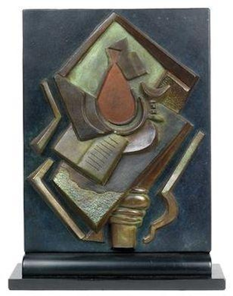 Still life (with book and vase on table) by Alexander Archipenko