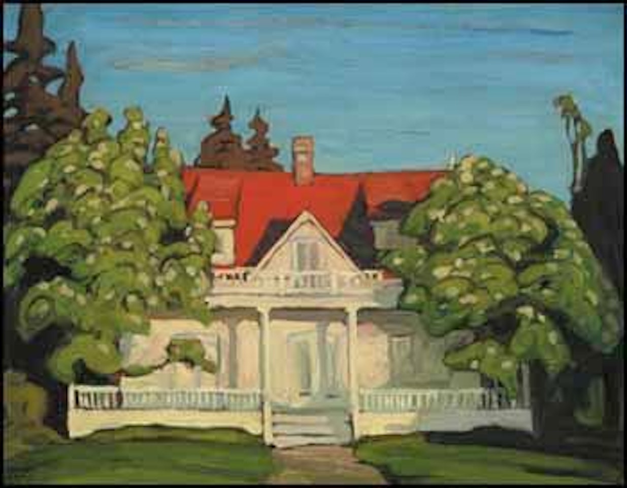 Cottage, Metis Beach, Que., houses group XXIX by Lawren Stewart Harris