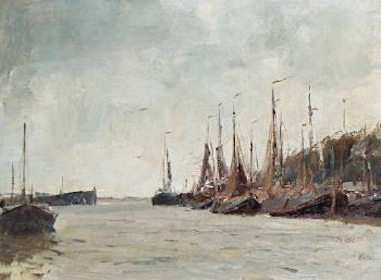 Moored boats by Edward Seago