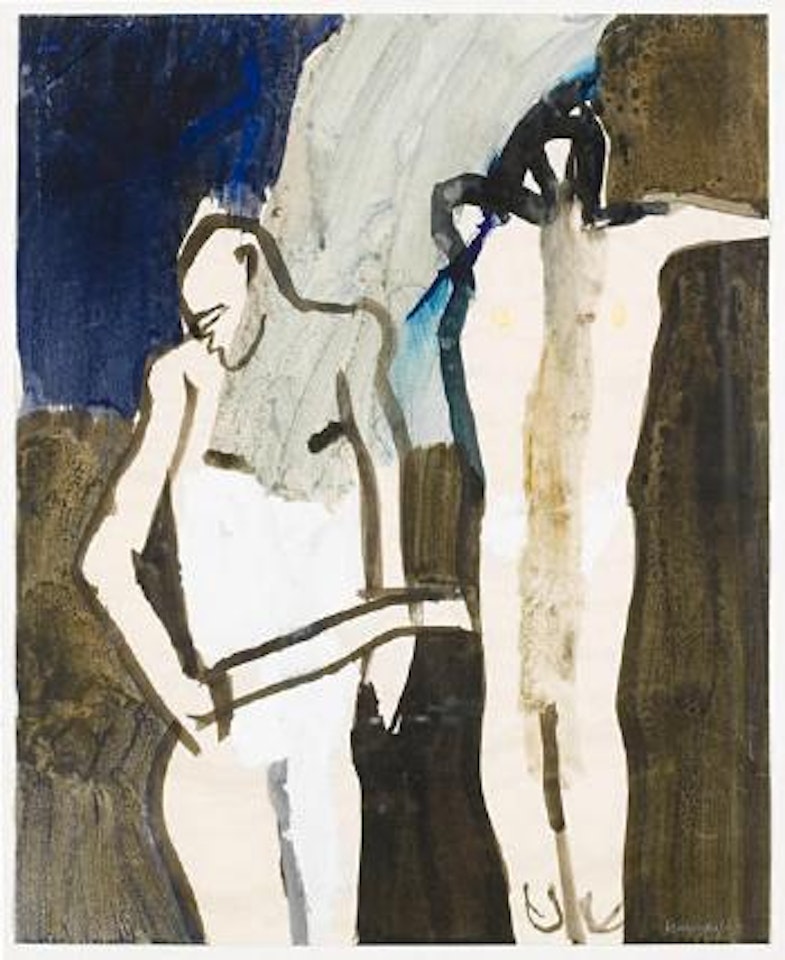 Figures in a landscape by Keith Vaughan