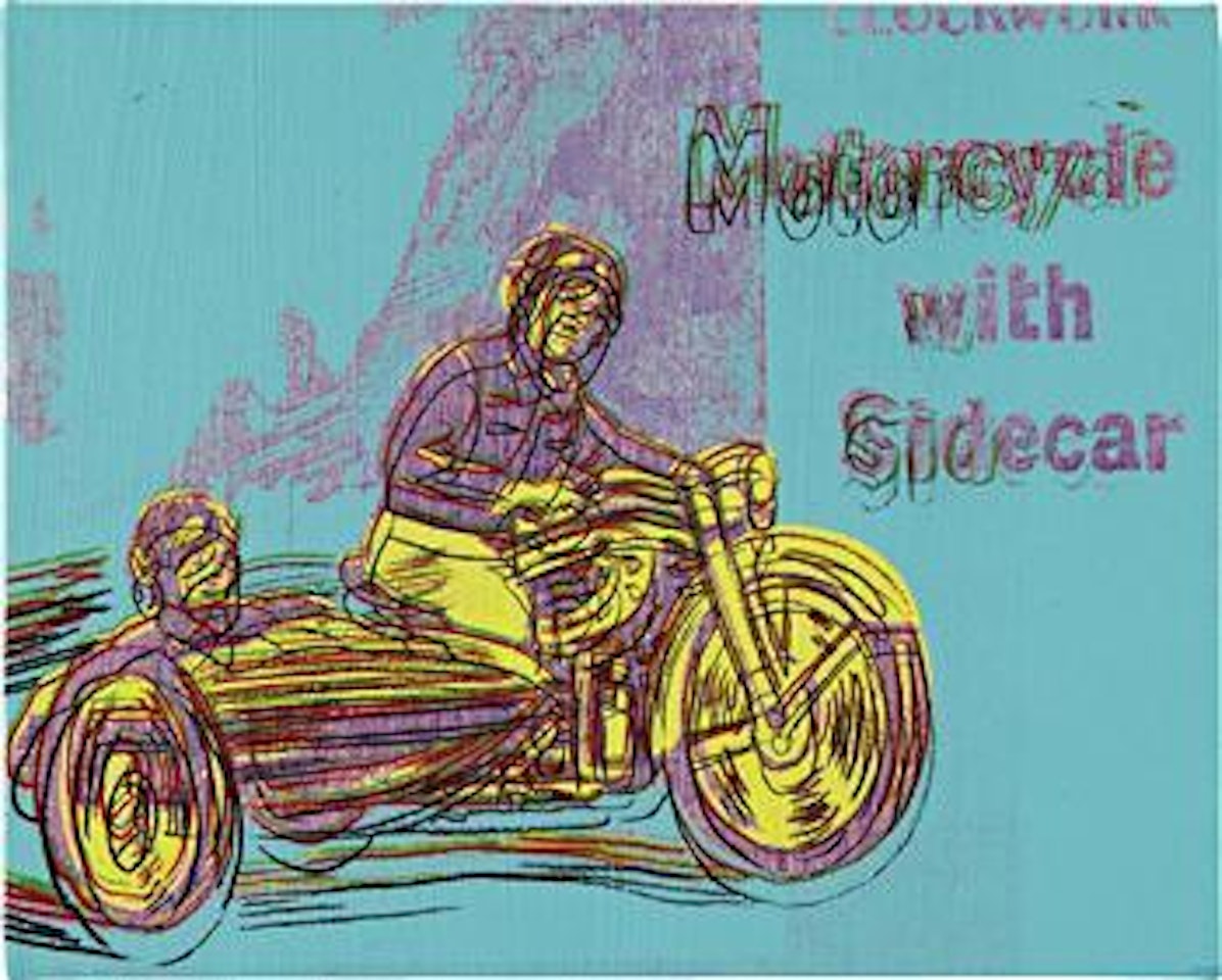 Motorcycle with side car by Andy Warhol