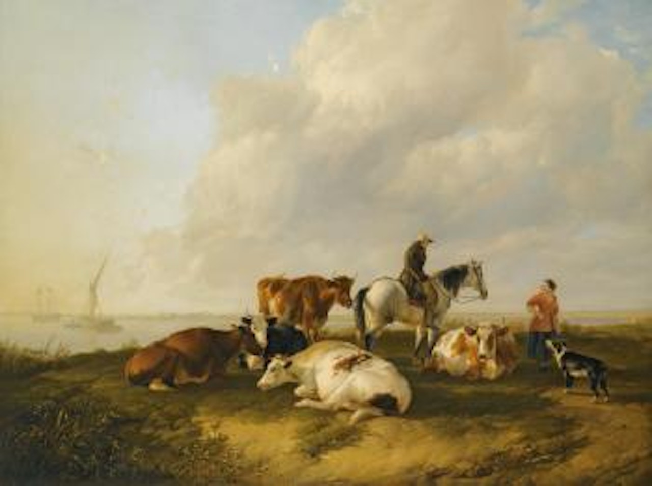 Inquiring For The Tilbury Ferry by Thomas Sidney Cooper