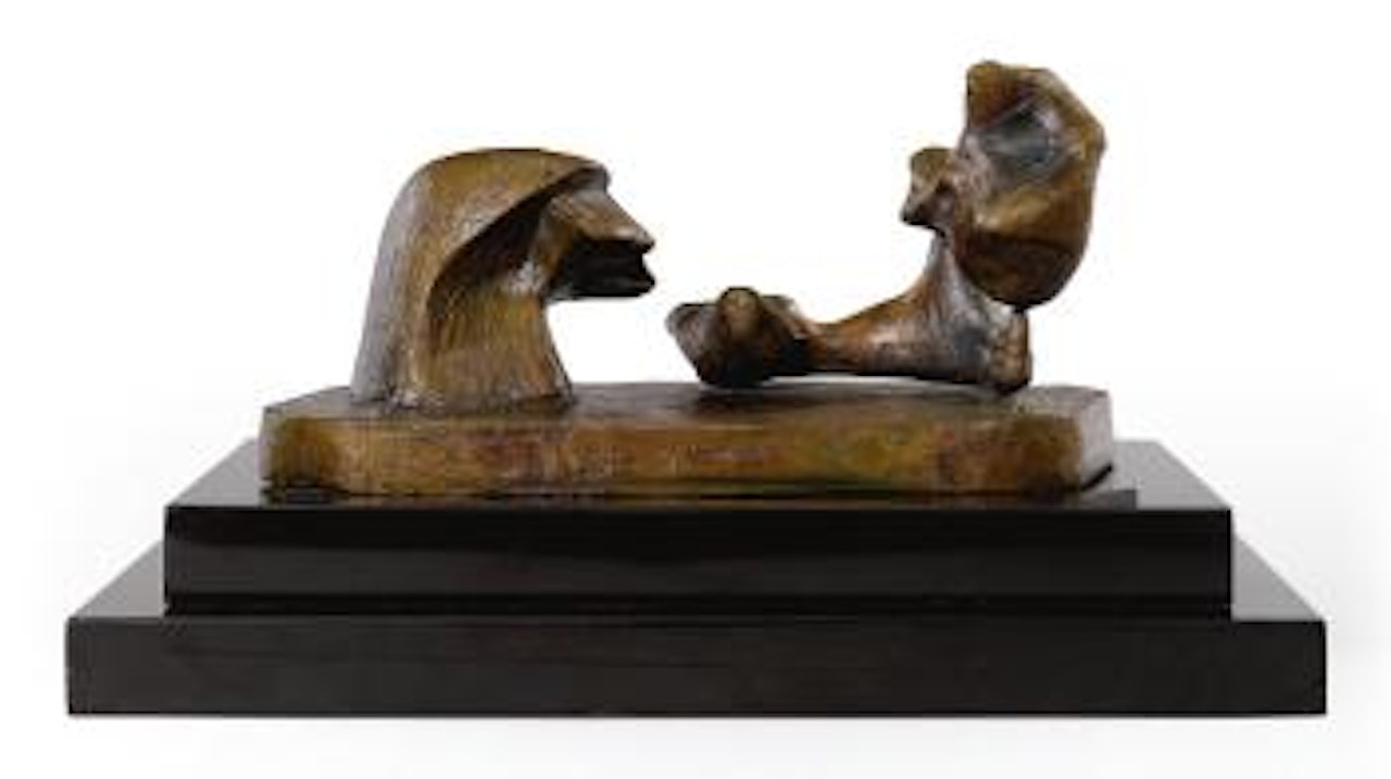 Two Piece Reclining Figure: Maquette No. 6 by Henry Moore
