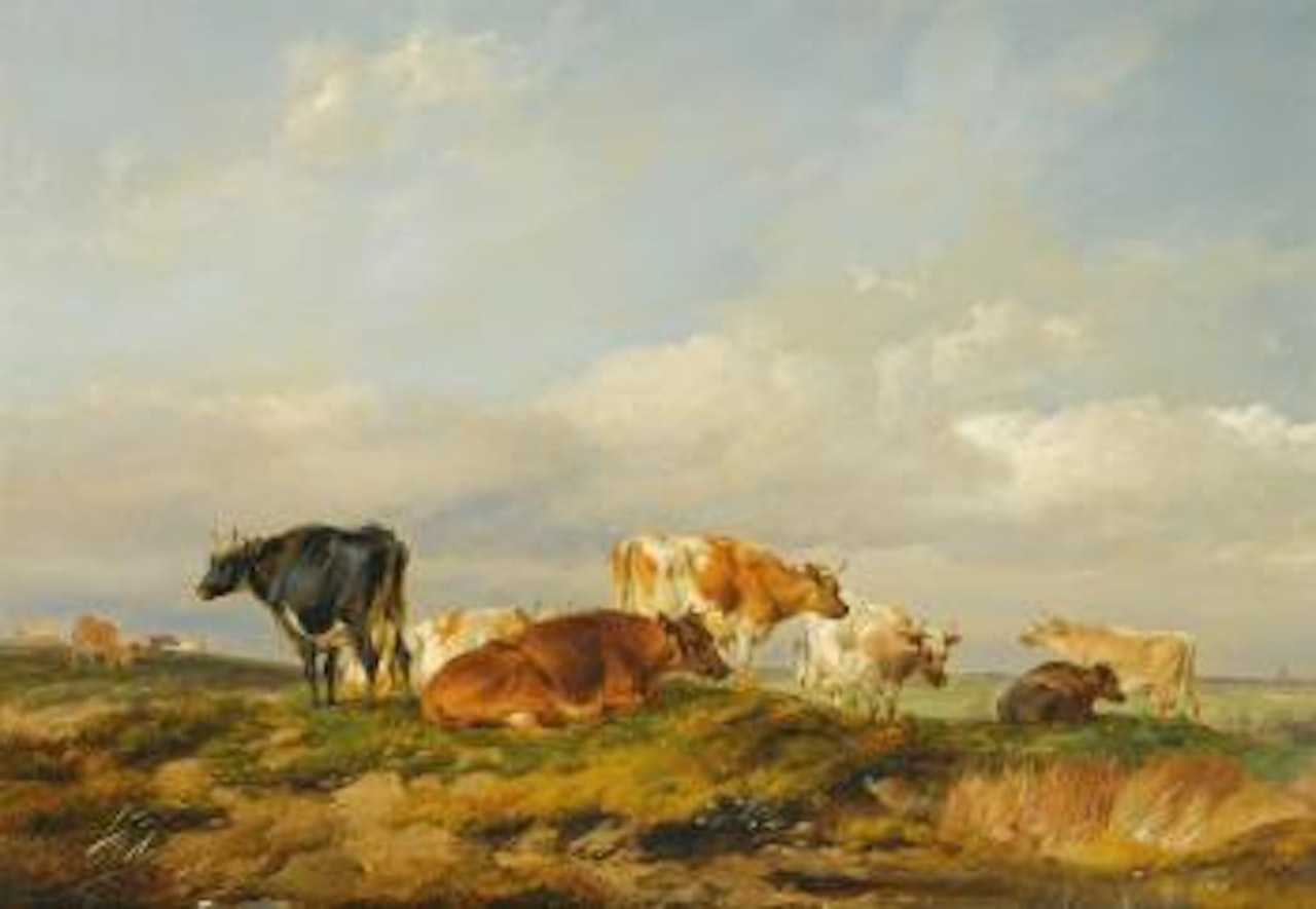 Cattle In a Kent Meadow by Thomas Sidney Cooper