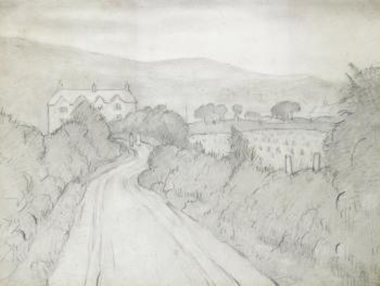 Lane Near Prestatyn by Laurence Stephen Lowry