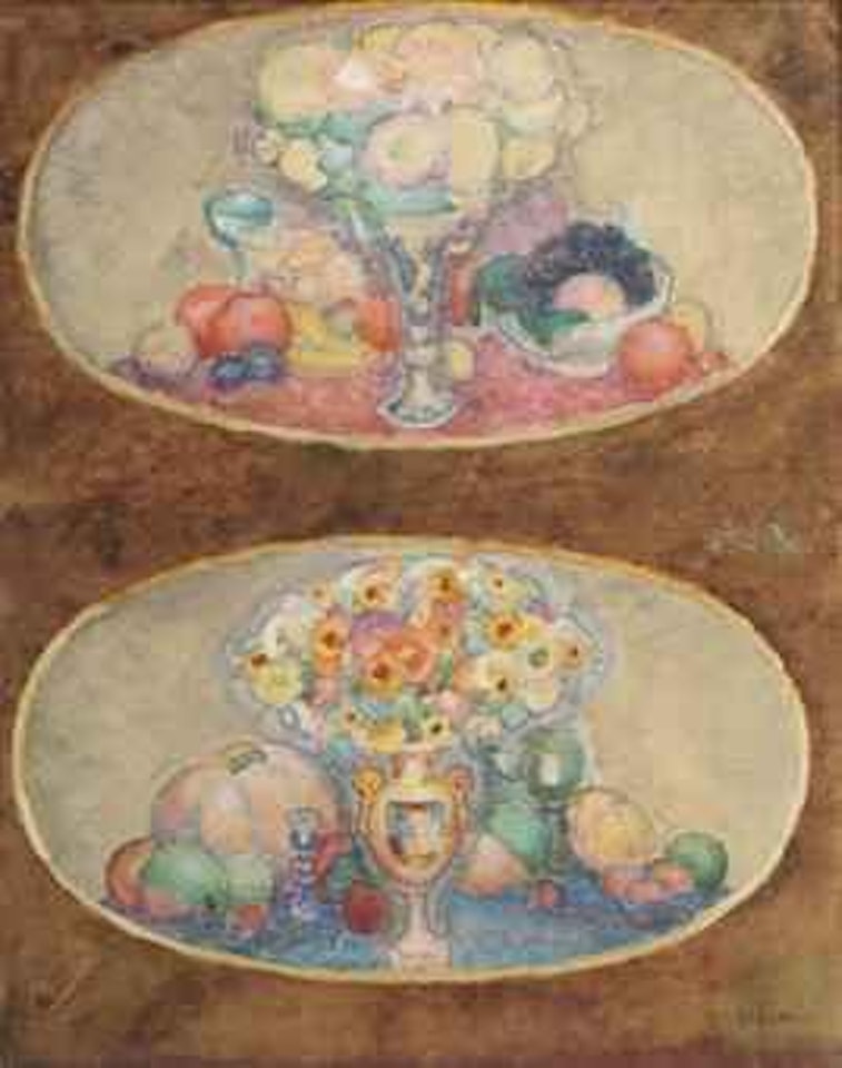 Flower medallions by Leo Gestel