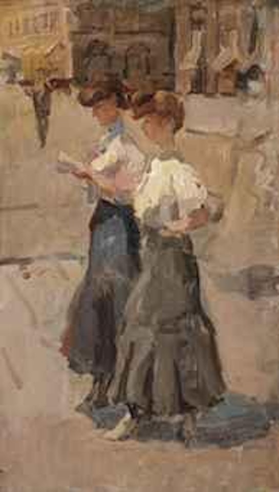 Two Modinettes on the Place Vendôme, Paris by Isaac Israels