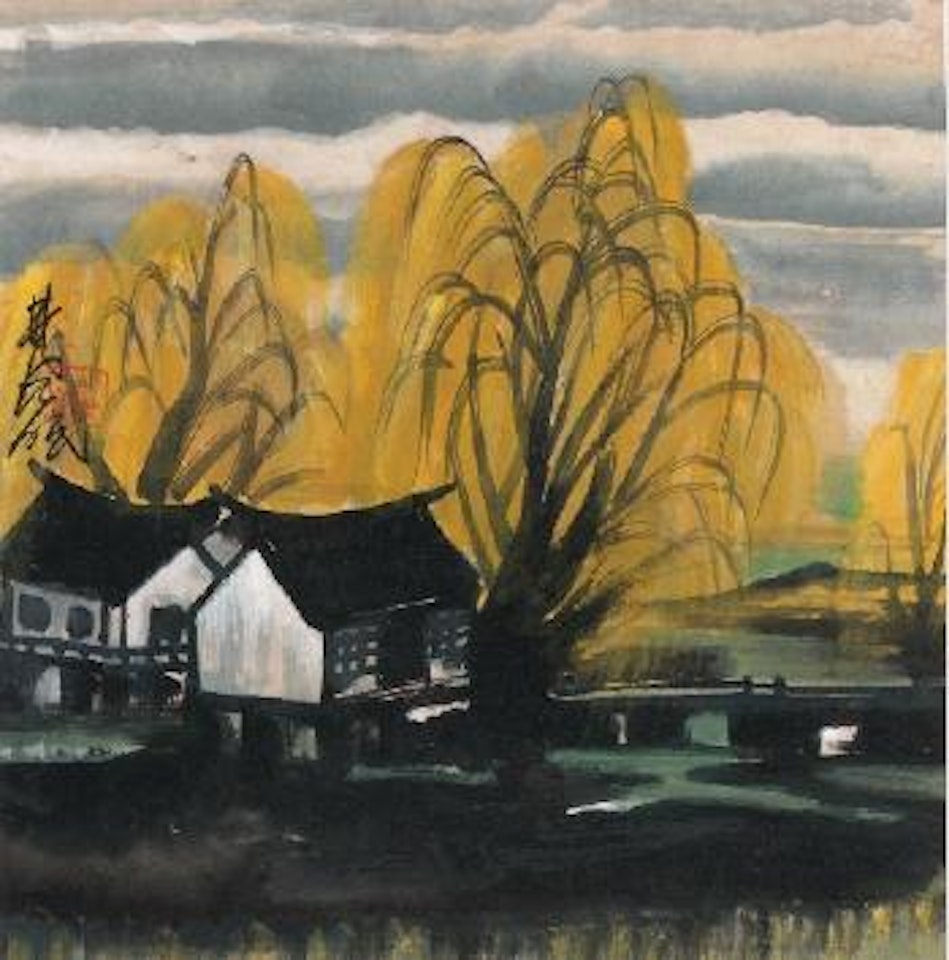 Les saules pleureur by Lin Fengmian