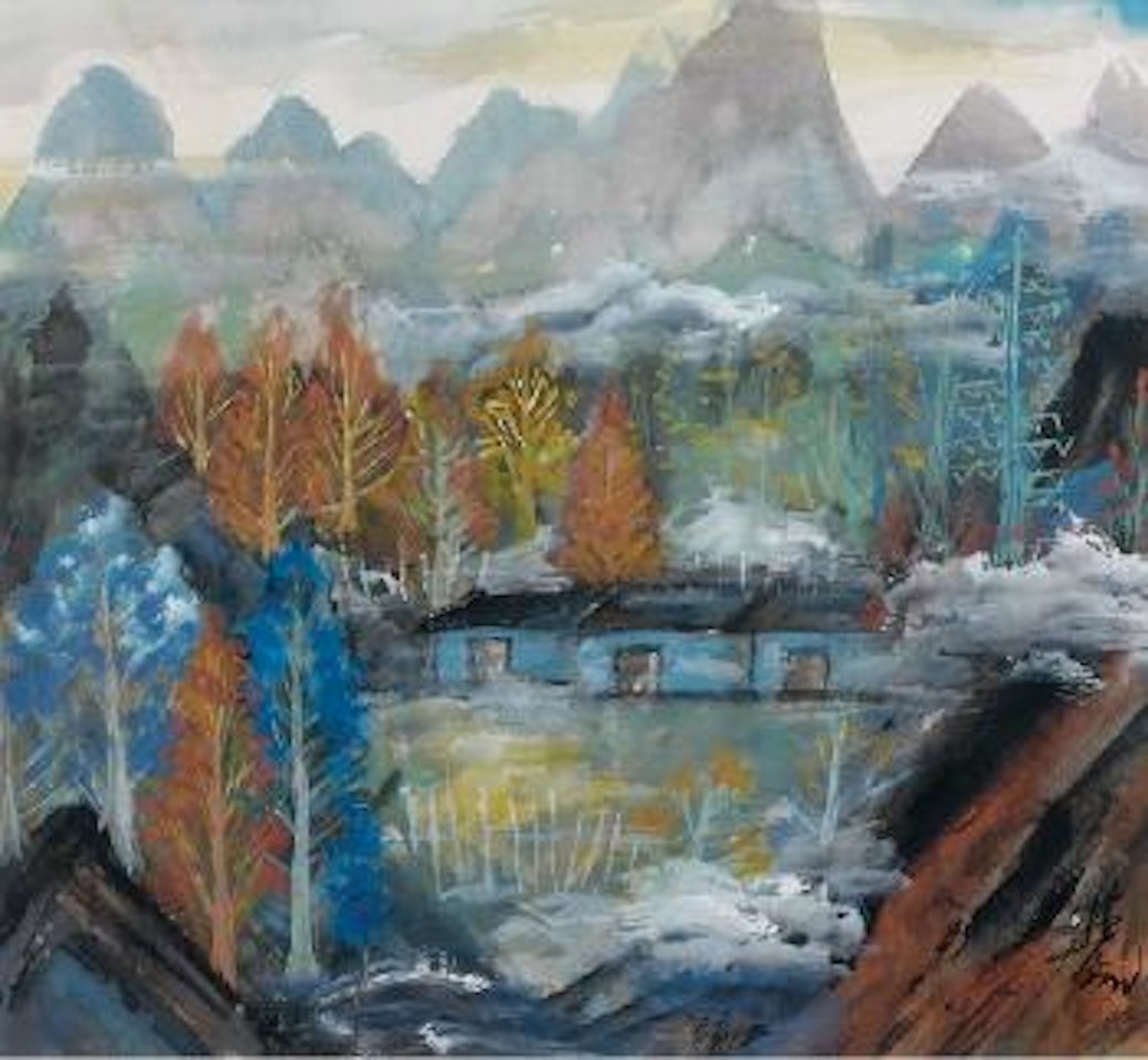 Paysage en hiver by Lin Fengmian