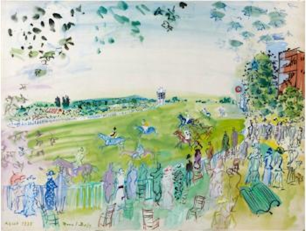 Courses à Ascot by Raoul Dufy