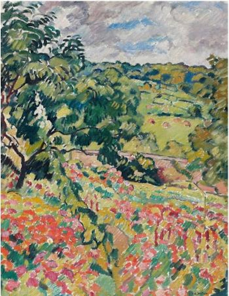 Jardin fleuri a Choisel by Louis Valtat