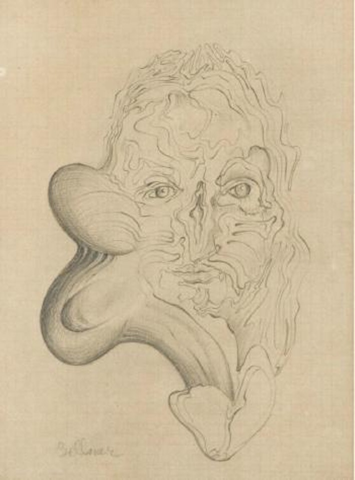 Visage et dessin anatomique by Hans Bellmer