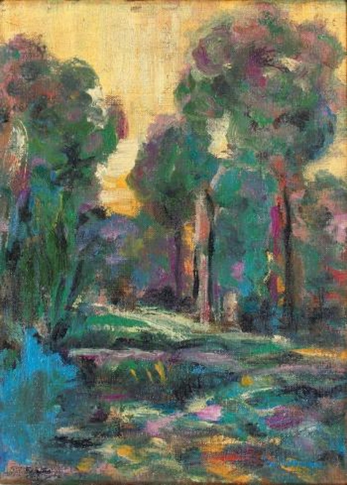 Chemin forestier à la fin du jour by Louis Ritman
