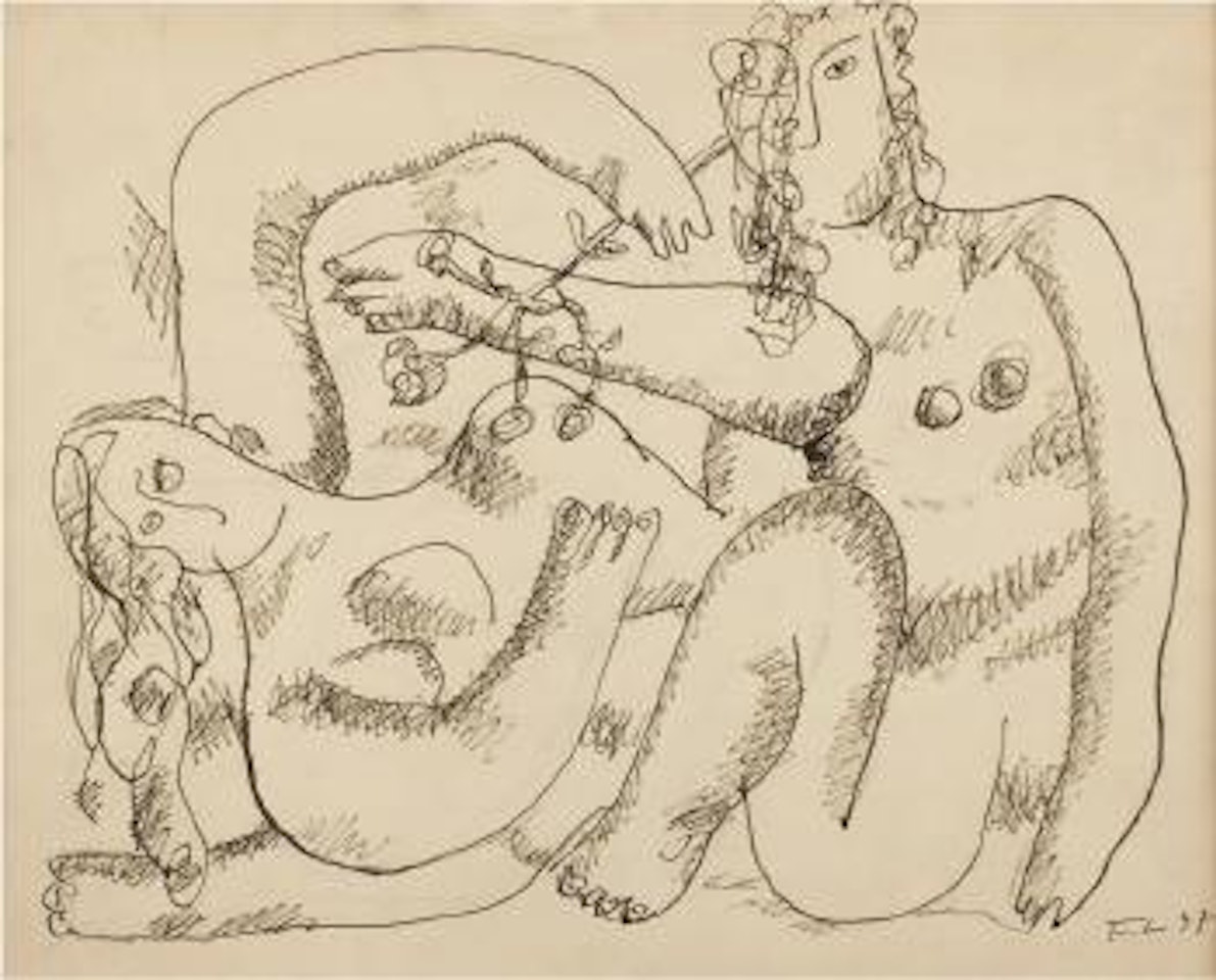 Couple à la rose by Fernand Leger