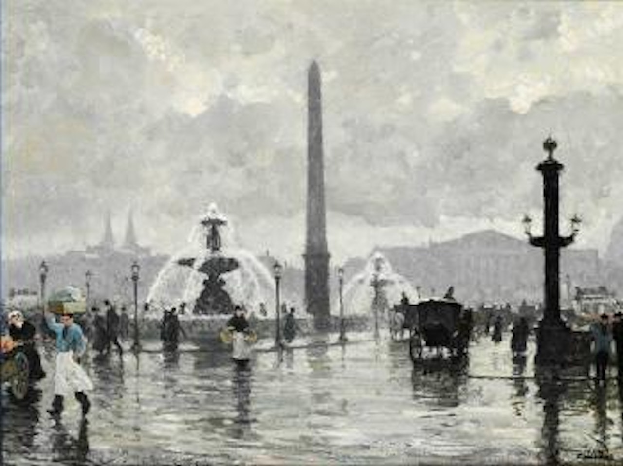 Fra Concordepladsen i Paris by Paul Fischer