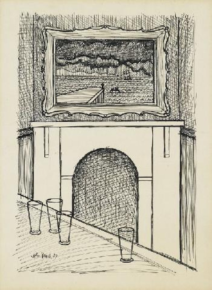 Interior scene by John Brack