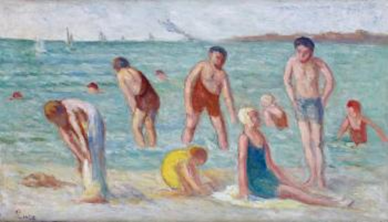 Les baigneurs au Tréport by Maximilien Luce