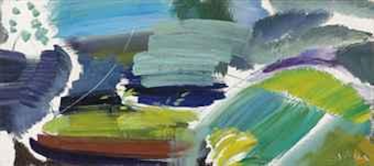 Canoe Waiting by Ivon Hitchens