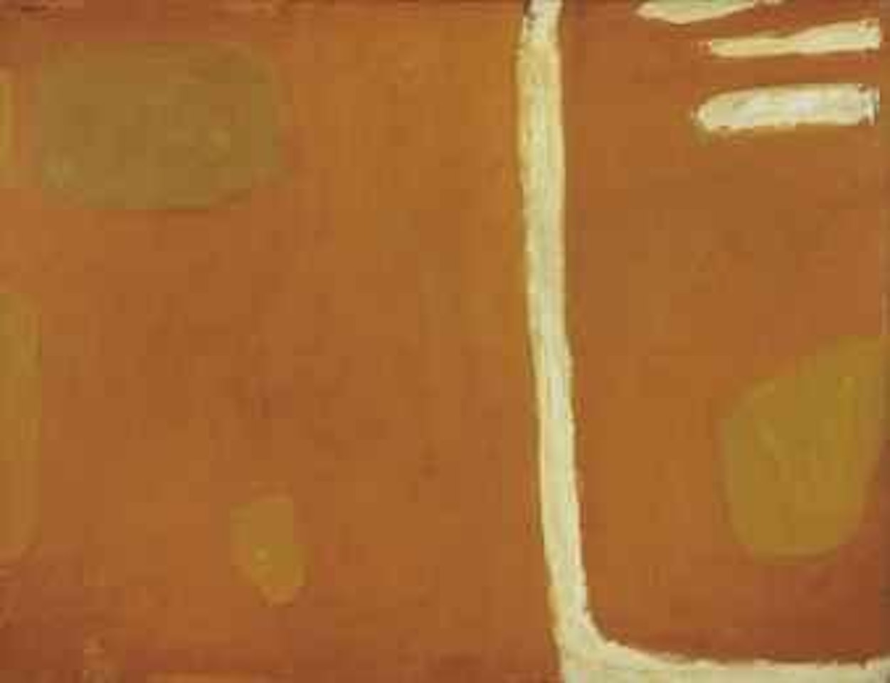 Untitled (Composition in Ochre, Brown and Cream) by William Scott