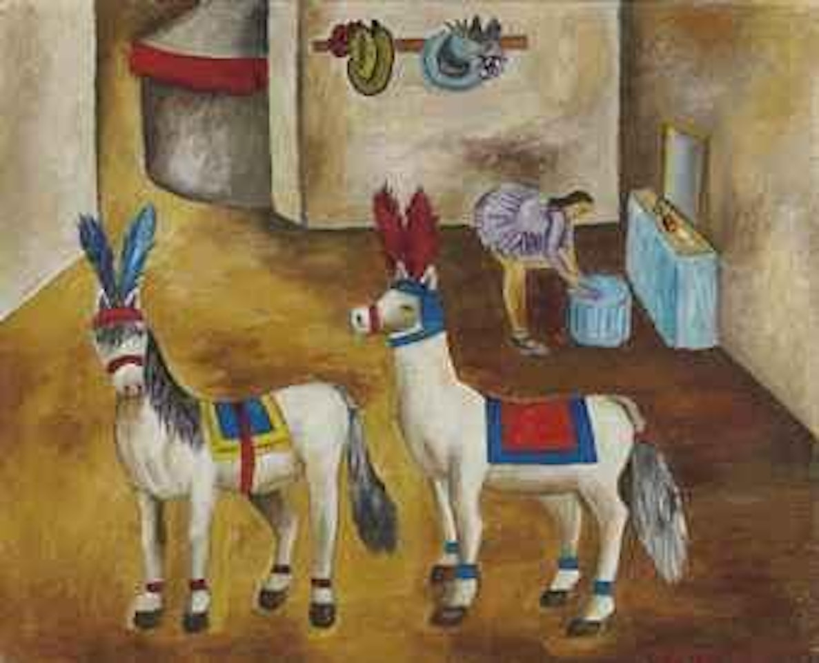 Los caballitos pony en su camerino by María Izquierdo