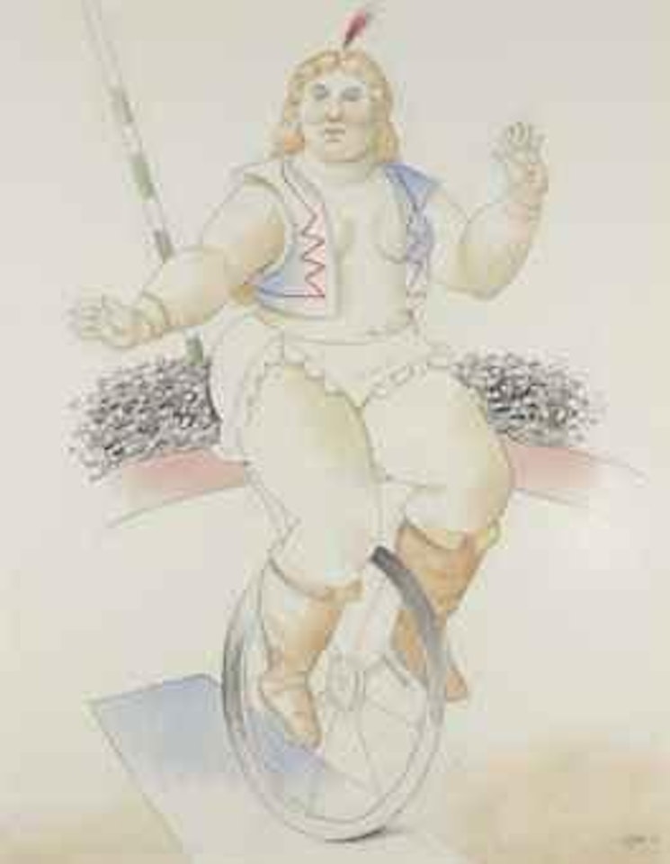 Unicyclist by Fernando Botero