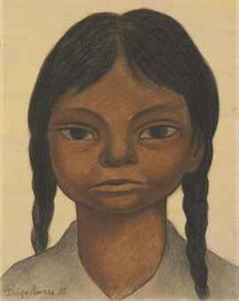 Trenzas y dientes by Diego Rivera