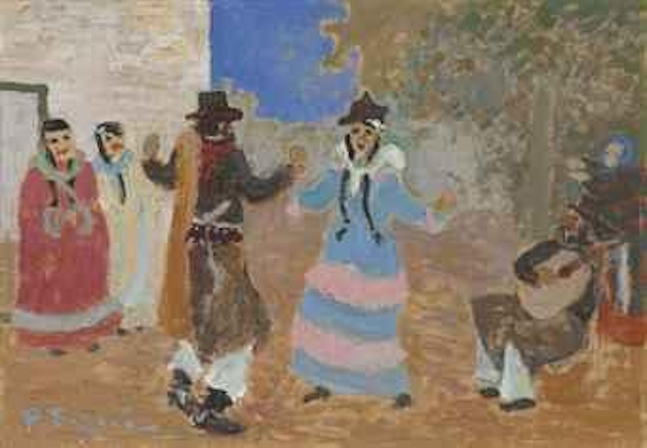 Baile criollo "El Sombrerito" by Pedro Figari